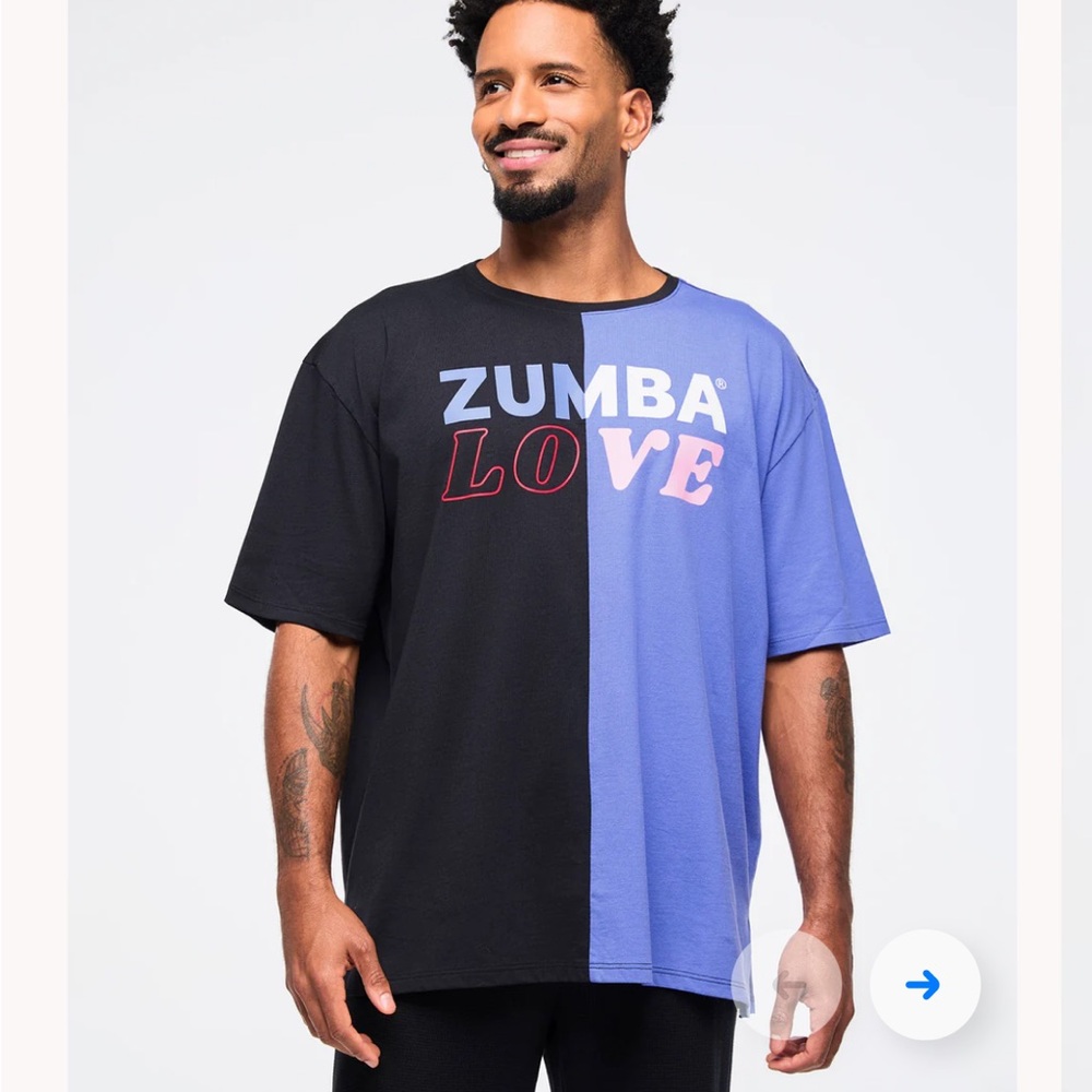 Zumba Love men’s oversized crew neck tee